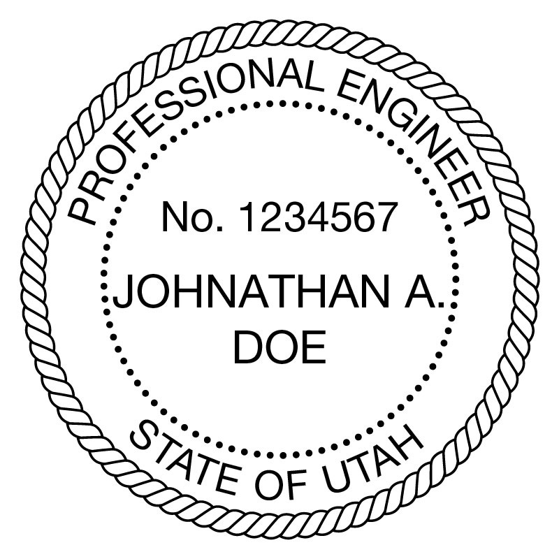 Utah Professional Engineer Rubber Stamp Rubber Stamp Warehouse