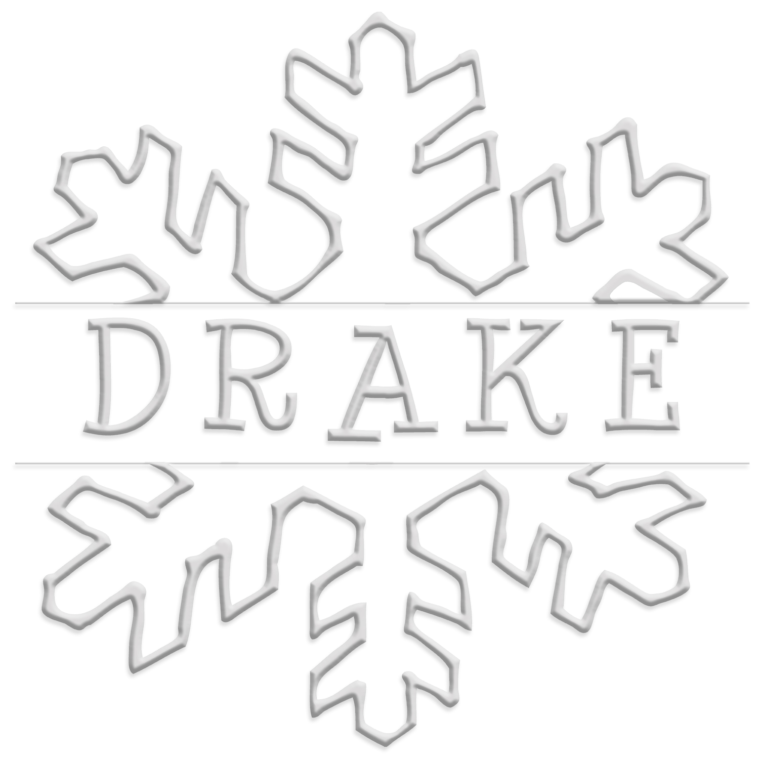 Fernlike Snowflake Address Holiday Embossing Seal