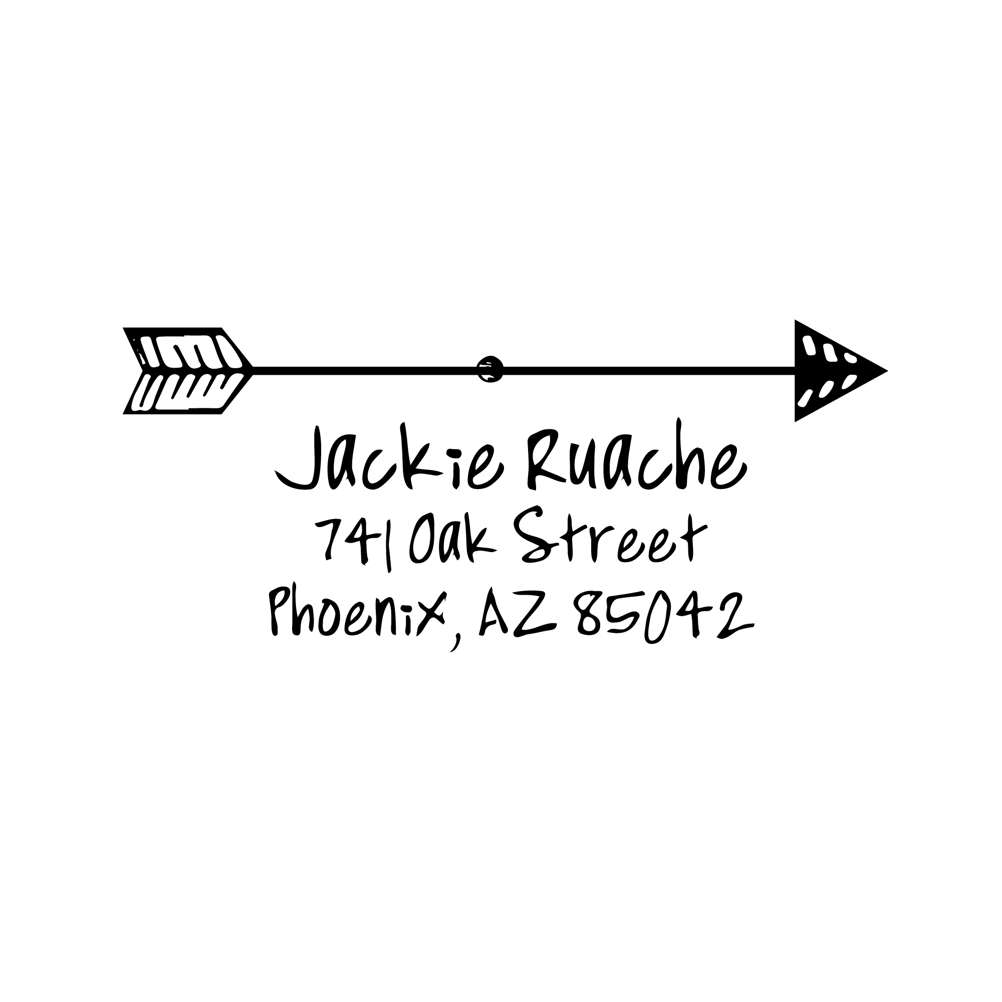 Arrow Return Address Stamp