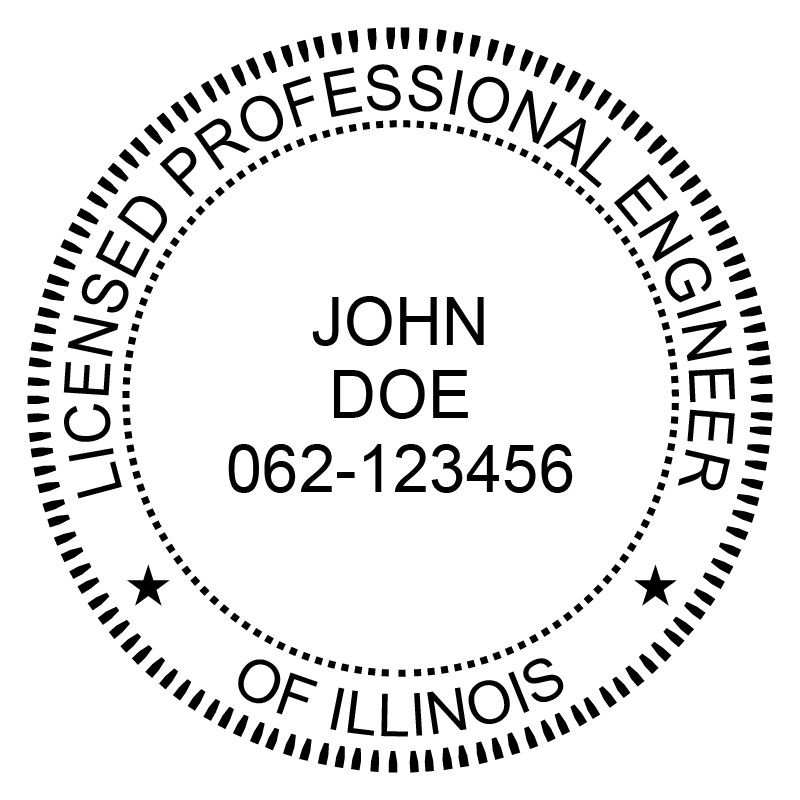 Professional Engineer Regular Rubber Stamp of Seal