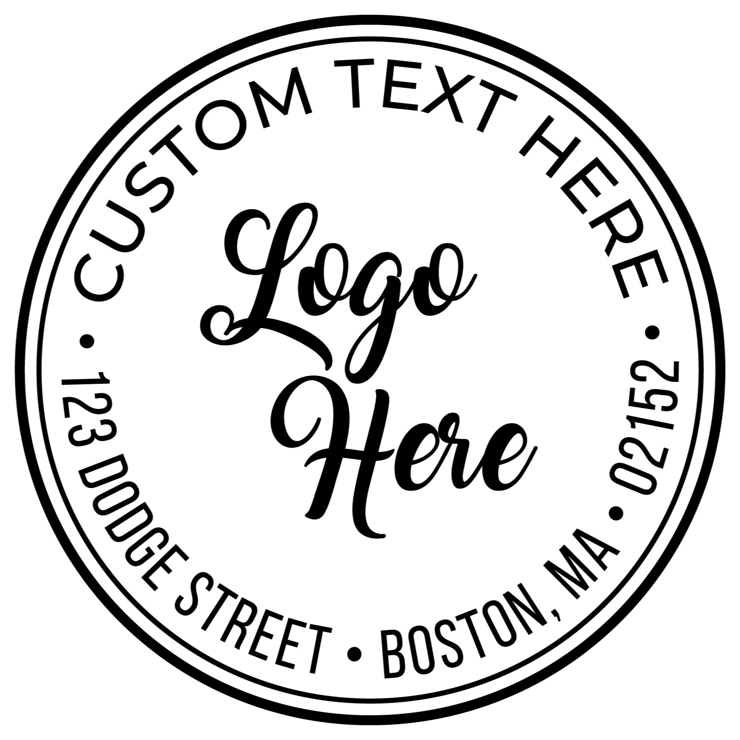 Personalized Custom Red Rubber stamp YOUR Logo/ Art or Drawn by Us —