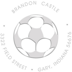 Our Soccer home address embossing seal is perfect for the soccer loving family! Choose from pocket, desk, gold or chrome seals. Makes a great impression.