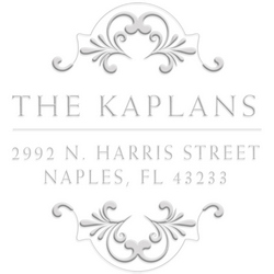 The smaller version of our Kaplans designer address embossing seal. Choose from pocket or desk style. Makes a great gift.