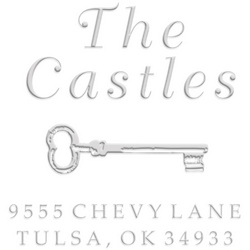 Key to the Castle Address paper embossing seal, style CE-50020. Choose from pocket or desk style. Makes a great gift.