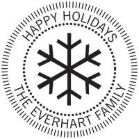 Snowflake Embossing paper embossing seal. Choose from pocket or desk style. Makes a great gift.