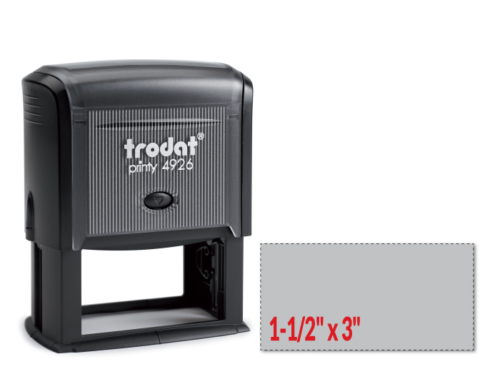 Trodat 4926 self-inking stamp is a custom self-inking stamp. High quality plastic deliver a perfect impression.