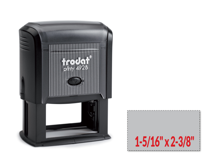 Trodat 4928 self-inking stamp is a custom self-inking stamp. High quality plastic deliver a perfect impression.