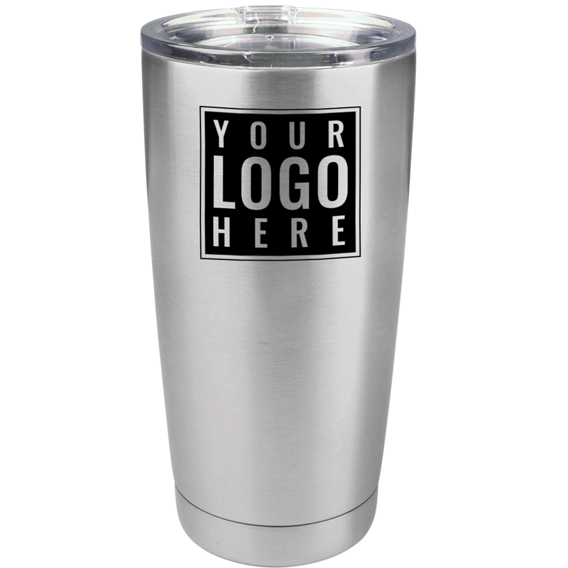 20oz White Personalized Stainless Steel Tumbler